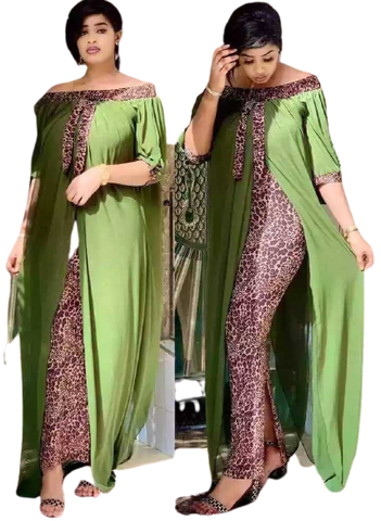 Image of Josy 2 in 1 Leopard Maxi Print Dress-FrenzyAfricanFashion.com