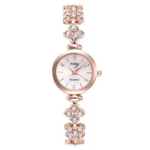 Image of Lodina Cay Crystal Rose Gold Watch-FrenzyAfricanFashion.com