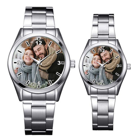 Image of Custom photo watch face Printing Wristwatch Customized Gift For lovers-FrenzyAfricanFashion.com