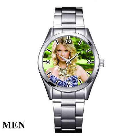 Image of Custom photo watch face Printing Wristwatch Customized Gift For lovers-FrenzyAfricanFashion.com