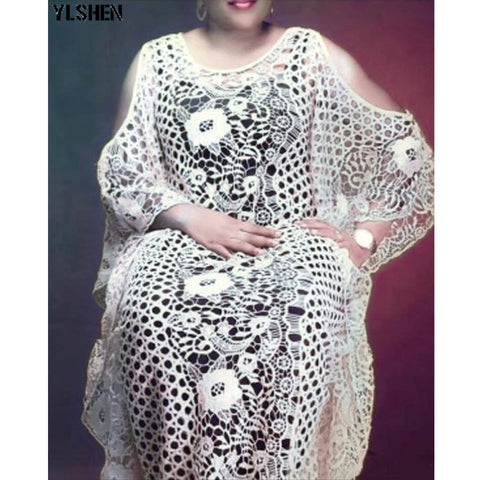 Image of Boubou Party African dress women Dashiki lace beaded embroidery-FrenzyAfricanFashion.com