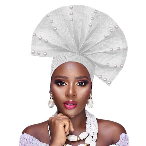 Image of Auto Gele fan Shape Headwear-FrenzyAfricanFashion.com