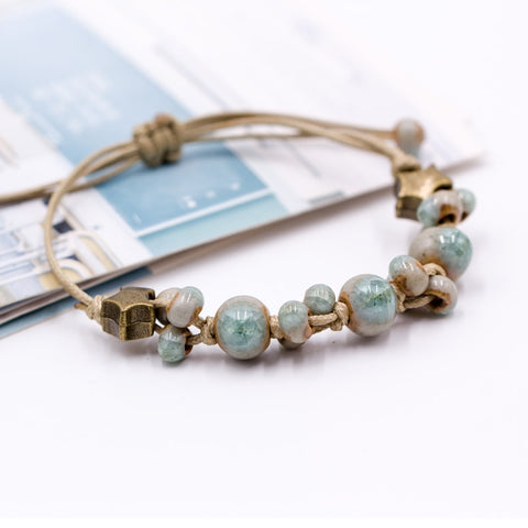 Image of Retro style Charm beaded bracelets adjustable woman-FrenzyAfricanFashion.com