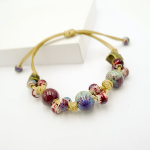 Image of Retro style Charm beaded bracelets adjustable woman-FrenzyAfricanFashion.com