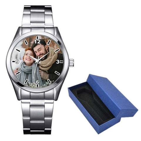 Image of Custom photo watch face Printing Wristwatch Customized Gift For lovers-FrenzyAfricanFashion.com
