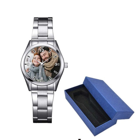 Image of Custom photo watch face Printing Wristwatch Customized Gift For lovers-FrenzyAfricanFashion.com