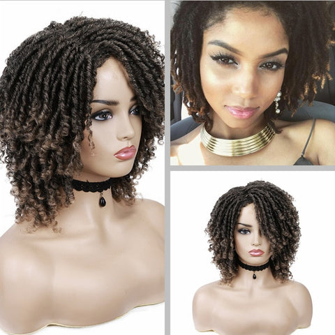 Image of Short Dreadlock Ombre Braiding Crochet Twist Hair Wig-FrenzyAfricanFashion.com