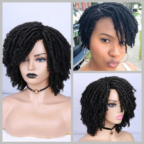 Image of Short Dreadlock Ombre Braiding Crochet Twist Hair Wig-FrenzyAfricanFashion.com
