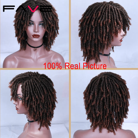 Image of Short Dreadlock Ombre Braiding Crochet Twist Hair Wig-FrenzyAfricanFashion.com