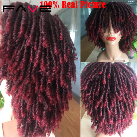 Image of Short Dreadlock Ombre Braiding Crochet Twist Hair Wig-FrenzyAfricanFashion.com