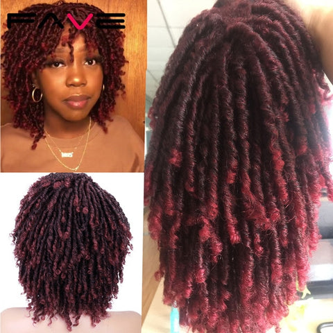 Image of Short Dreadlock Ombre Braiding Crochet Twist Hair Wig-FrenzyAfricanFashion.com