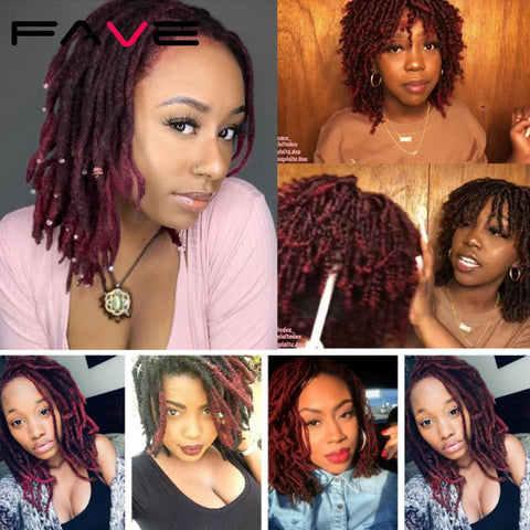 Image of Short Dreadlock Ombre Braiding Crochet Twist Hair Wig-FrenzyAfricanFashion.com