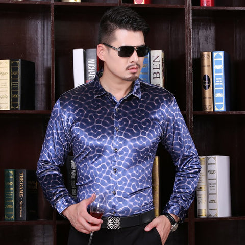 Image of Fashion Velvet Shirt Long Sleeve Plaid-FrenzyAfricanFashion.com