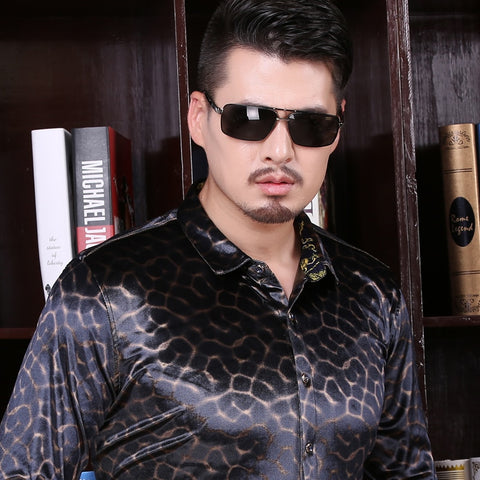 Image of Fashion Velvet Shirt Long Sleeve Plaid-FrenzyAfricanFashion.com