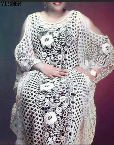 Image of Boubou Party African dress women Dashiki lace beaded embroidery-FrenzyAfricanFashion.com