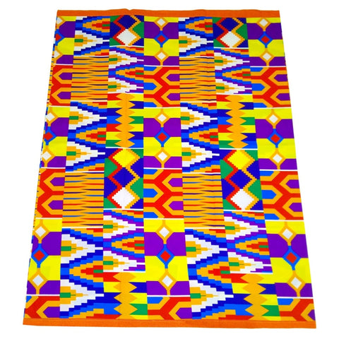 Image of Kente Wax Fabric Design 6 Yards-FrenzyAfricanFashion.com