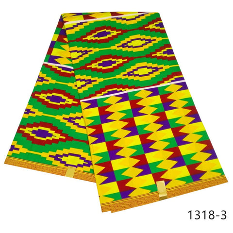 Image of Kente Wax Fabric Design 6 Yards-FrenzyAfricanFashion.com