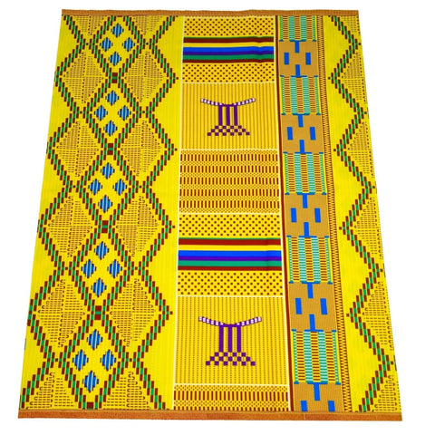Image of Kente Wax Fabric Design 6 Yards-FrenzyAfricanFashion.com