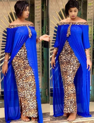 Image of Spring Summer Dresses Beautiful 2in 1 Leopard Loose Bodycon Women Maxi Dress-FrenzyAfricanFashion.com