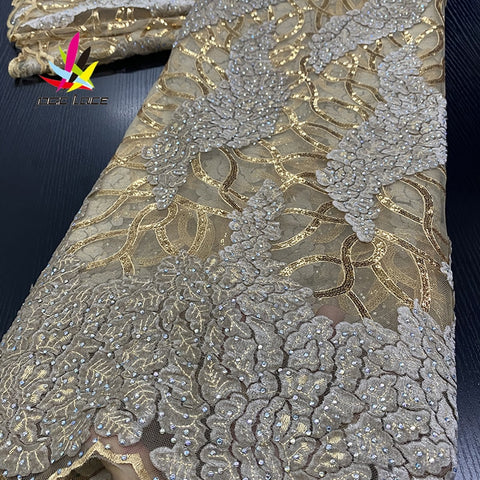 Image of Lace Sequin Embroidery French Net Latest Design-FrenzyAfricanFashion.com