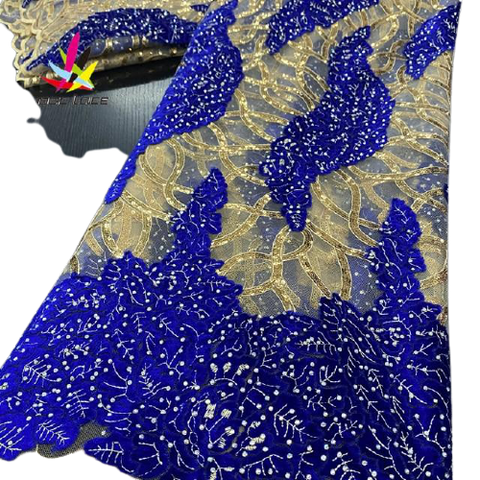 Image of Lace Sequin Embroidery French Net Latest Design-FrenzyAfricanFashion.com