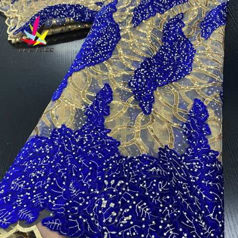 Image of Lace Sequin Embroidery French Net Latest Design-FrenzyAfricanFashion.com