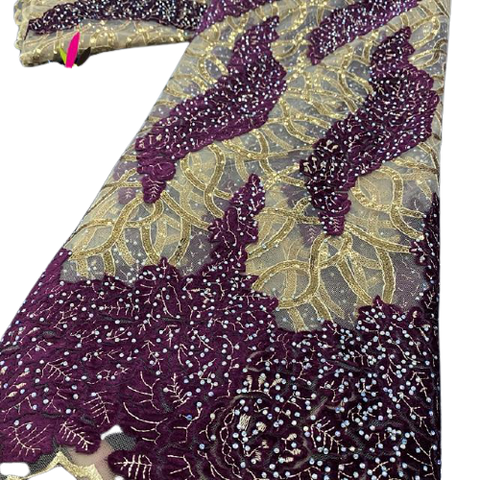 Image of Lace Sequin Embroidery French Net Latest Design-FrenzyAfricanFashion.com