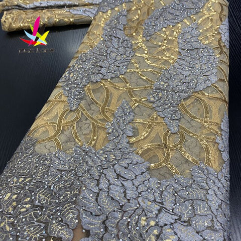 Image of Lace Sequin Embroidery French Net Latest Design-FrenzyAfricanFashion.com