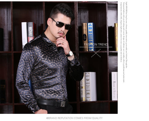 Image of Fashion Velvet Shirt Long Sleeve Plaid-FrenzyAfricanFashion.com