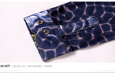 Image of Fashion Velvet Shirt Long Sleeve Plaid-FrenzyAfricanFashion.com