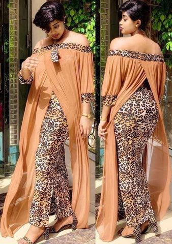 Image of Josy 2 in 1 Leopard Maxi Print Dress-FrenzyAfricanFashion.com