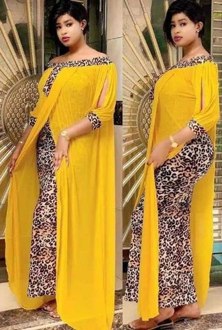 Image of Josy 2 in 1 Leopard Maxi Print Dress-FrenzyAfricanFashion.com