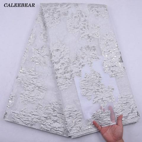 Image of Brocade Jacquard Lace Fabric French Lace African Nigerian Lace Fabric For Party Dress-FrenzyAfricanFashion.com