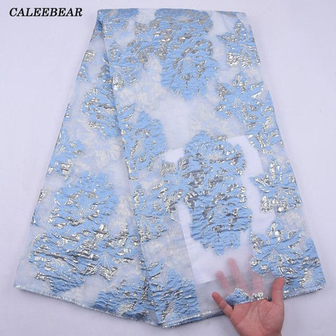 Image of Brocade Jacquard Lace Fabric French Lace African Nigerian Lace Fabric For Party Dress-FrenzyAfricanFashion.com