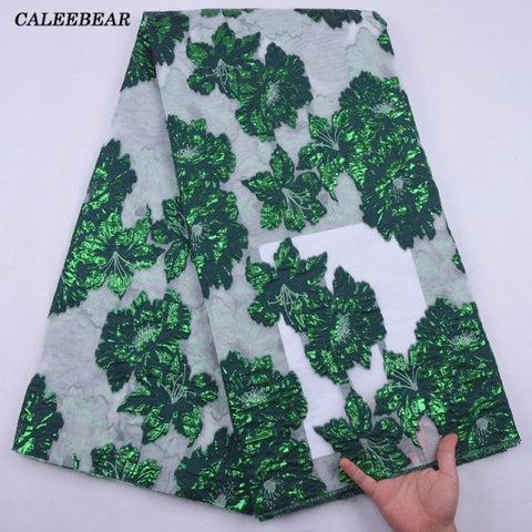 Image of Brocade Jacquard Lace Fabric French Lace African Nigerian Lace Fabric For Party Dress-FrenzyAfricanFashion.com