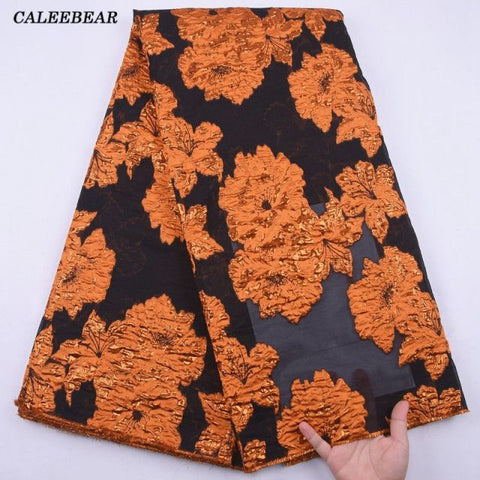 Image of Brocade Jacquard Lace Fabric French Lace African Nigerian Lace Fabric For Party Dress-FrenzyAfricanFashion.com