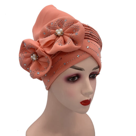 Image of Briaded Turban headband Auto Geles Headtie Already Made-FrenzyAfricanFashion.com