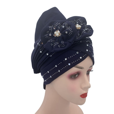 Image of Briaded Turban headband Auto Geles Headtie Already Made-FrenzyAfricanFashion.com