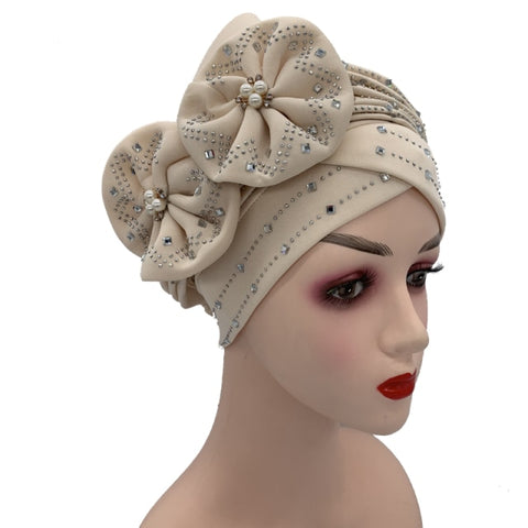 Image of Briaded Turban headband Auto Geles Headtie Already Made-FrenzyAfricanFashion.com