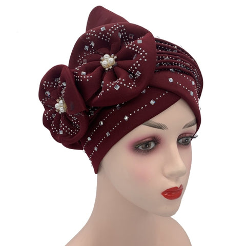 Image of Briaded Turban headband Auto Geles Headtie Already Made-FrenzyAfricanFashion.com