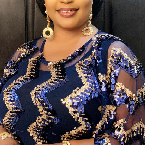 Image of women dress printing lady clothes dashiki africa one size boubou-FrenzyAfricanFashion.com