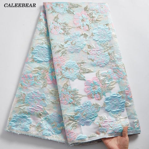 Image of Brocade Jacquard Lace Fabric French Lace African Nigerian Lace Fabric For Party Dress-FrenzyAfricanFashion.com