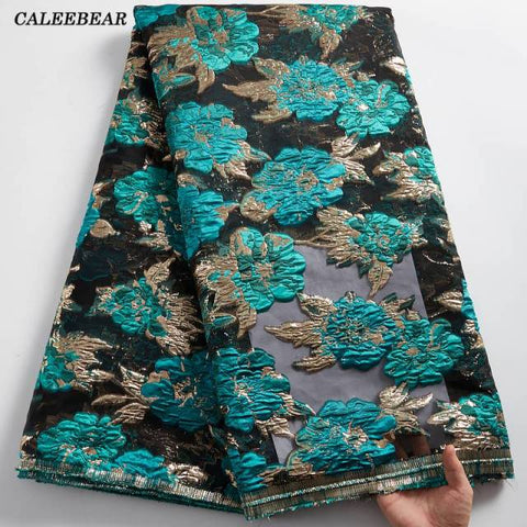 Image of Brocade Jacquard Lace Fabric French Lace African Nigerian Lace Fabric For Party Dress-FrenzyAfricanFashion.com