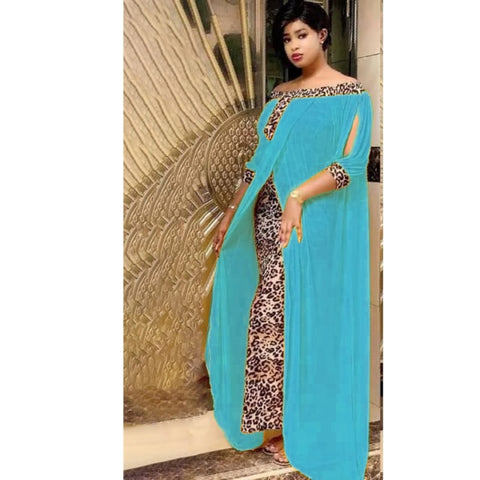 Image of Spring Summer Dresses Beautiful 2in 1 Leopard Loose Bodycon Women Maxi Dress-FrenzyAfricanFashion.com