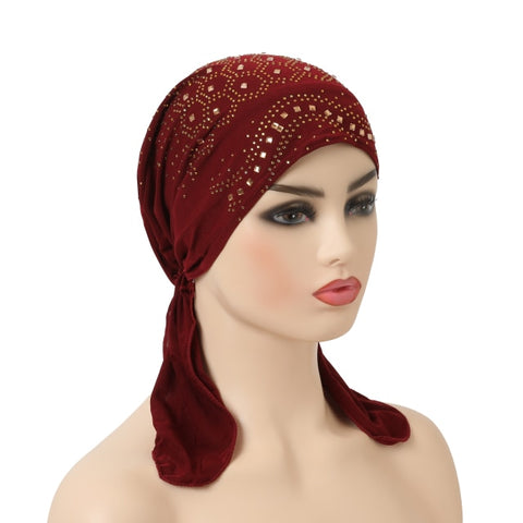 Image of scarf turban hijab with elastic band-FrenzyAfricanFashion.com