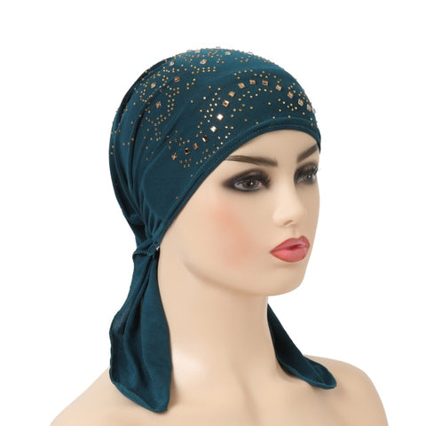 Image of scarf turban hijab with elastic band-FrenzyAfricanFashion.com