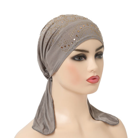 Image of scarf turban hijab with elastic band-FrenzyAfricanFashion.com