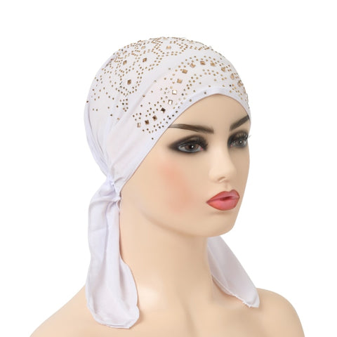 Image of scarf turban hijab with elastic band-FrenzyAfricanFashion.com