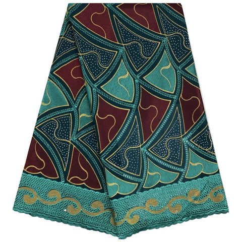 Image of African Lace Fabric 5 Yards Cotton Swiss Voile-FrenzyAfricanFashion.com