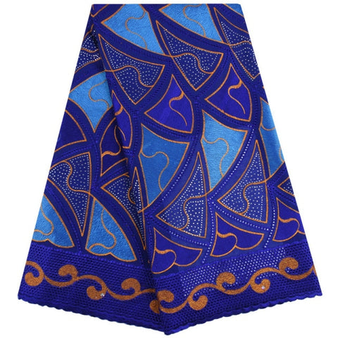 Image of African Lace Fabric 5 Yards Cotton Swiss Voile-FrenzyAfricanFashion.com